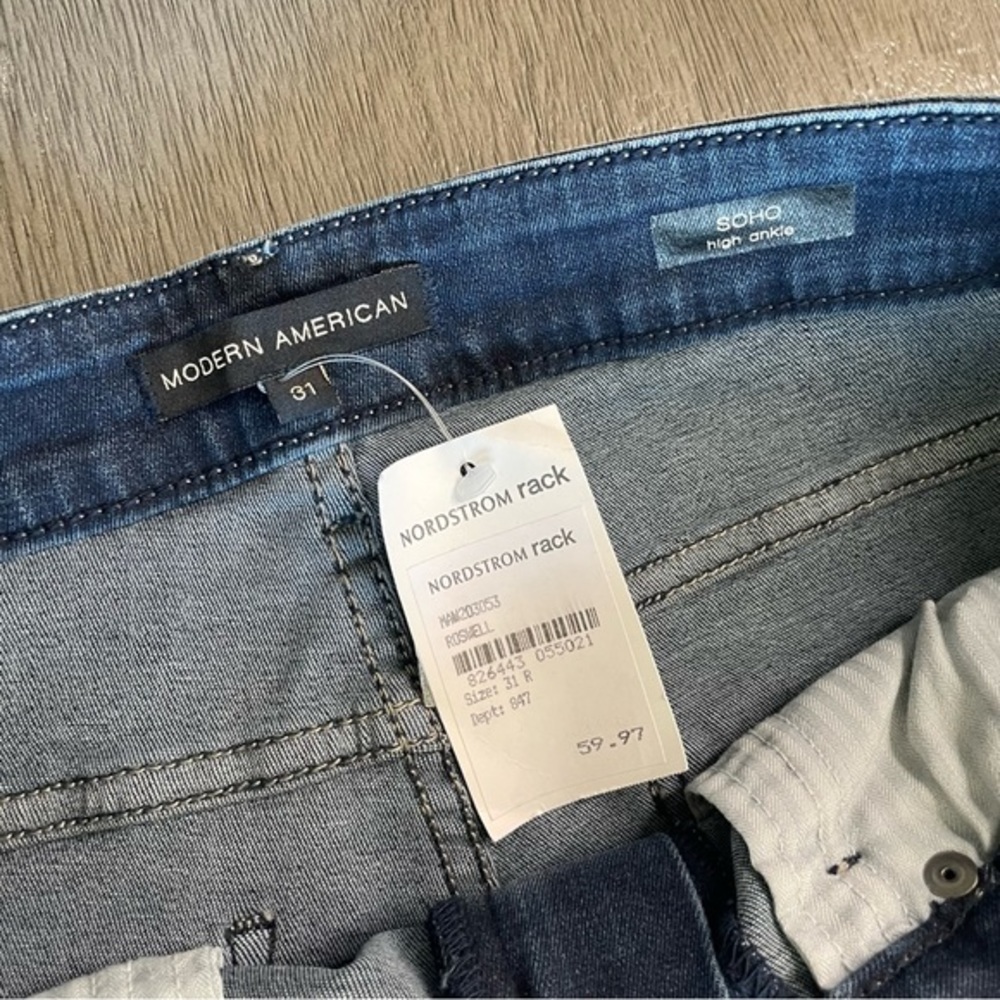 💛 NWT Modern American Dark Blue Soho Ankle Skinny Jeans - Picture 9 of 13